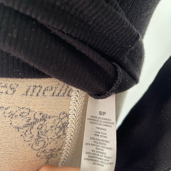 Garage black ribbed longsleeve top - Picture 5 of 7